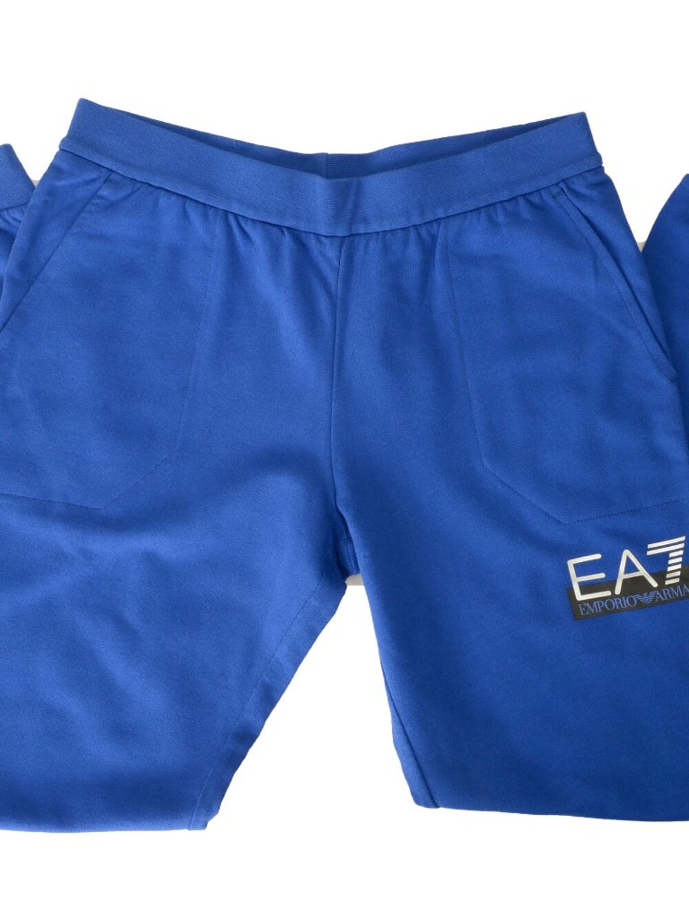 Emporio Armani EA7 Boys Bright Blue Logo Print Track Sweat Pants sz 14 Years